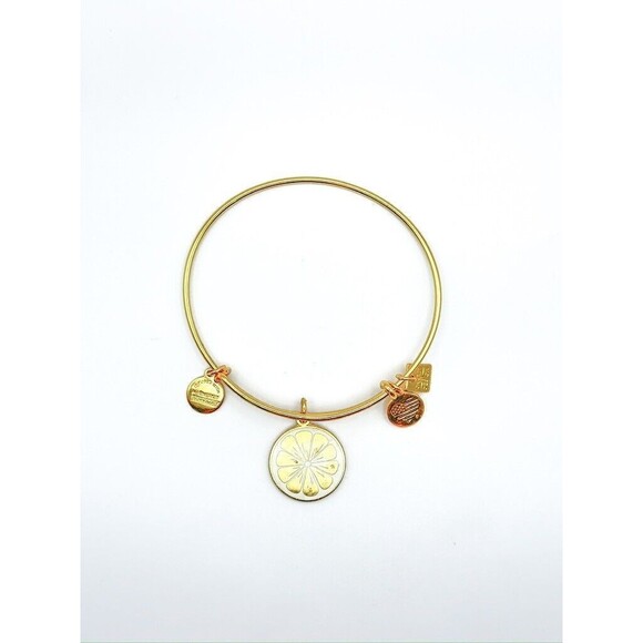 Alex and Ani Zest for life Lemon Gold Tone Expandable Bracelet - Picture 1 of 1